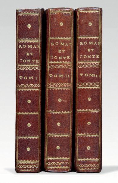 VOLTAIRE Romans et contes. Londres [Paris, Cazin], 1781. 3 volumes in-18, maroquin...