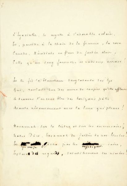 MALLARMÉ (Stéphane). Le Pitre châtié. Soupir. Le Château de l'espérance. Les Fleurs....