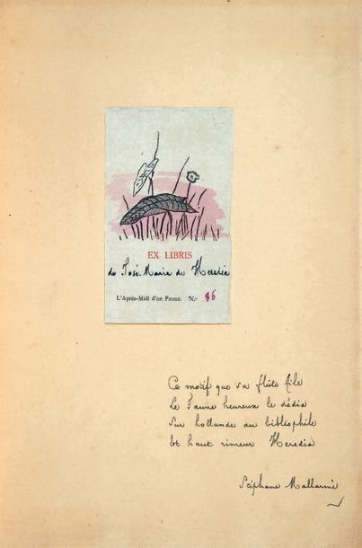 MALLARMÉ (Stéphane). L'Après-midi d'un faune. Églogue. Paris, Alphonse Derenne, 1876....
