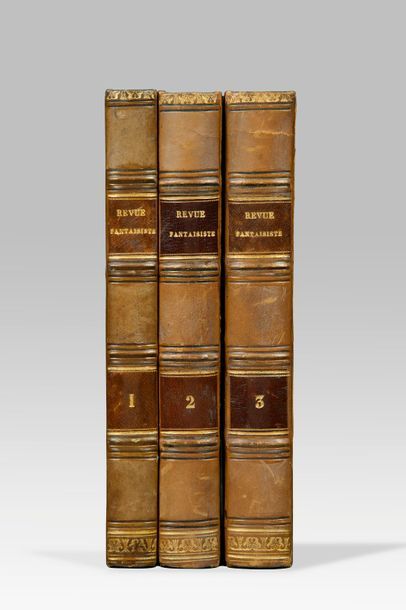 null REVUE FANTAISISTE (La). Paris, Au Bureau de la Revue, 1861. 3 volumes in-8,...