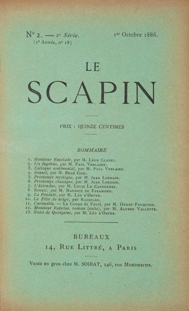 null LE SCAPIN. Deuxième série. Paris, 1886. 9 fascicules en un volume in-12, bradel...