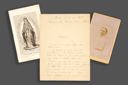 [RIMBAUD]. - Rimbaud (Isabelle). Lettre autographe signée à Léon Vanier, datée Roches,...