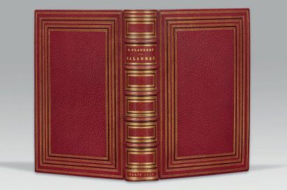 FLAUBERT (Gustave). Salammbô. Paris, Michel Lévy frères, 1863. In-8, maroquin rouge...
