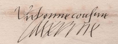 CATHERINE DE MÉDICIS reine de France (1519-1589) Lettre signée avec la souscription...
