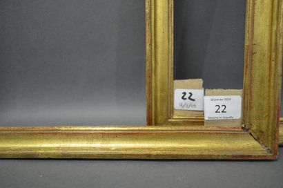 null PAIRE DE BAGUETTES en bois mouluré et doré.
Époque Louis XVI.
28,9 x 32,8 cm...