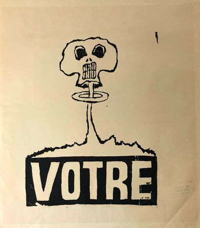 null Votre. 

Affiche entoilée 

Tampon Atelier Populaire - Ex-Ecole des Beaux-Arts...