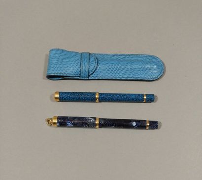 null WATERMAN - LADY CHARLOTTE 

Stylo plume en métal laqué bleu moucheté GT Modèle...
