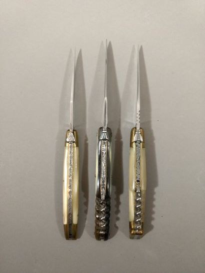 null LAGUIOLE

Ensemble de trois couteaux pliants

- FORGE DE LAGUIOLE - manche en...