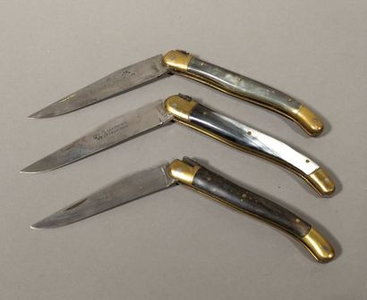 null LAGUIOLE - Ensemble de trois couteaux pliants

- CALMELS A LAGUIOLE HORS CONCOURS-...