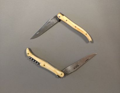 null 
LAGUIOLE - Ensemble de deux couteaux pliants - SALETTES ESPALION - Couteau...