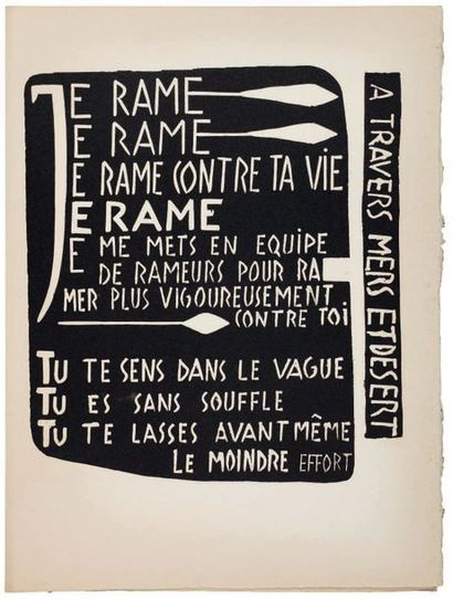 MICHAUX Henri Poésie pour pouvoir. Paris, René Drouin, 1949. In-folio, en feuilles,...