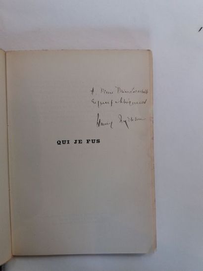 MICHAUX Henry Qui je fus. Avec un portrait de l'auteur gravé sur bois par G. Aubert....