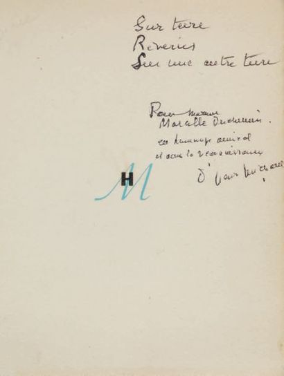 MICHAUX Henri Je vous écris d'un pays lointain. S. l., Bettencourt, 1952. In-16 carré,...