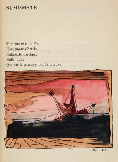 MICHAUX Henri Mes Propriétés. Paris, J. C. Fourcade, 1929. In-12, plein maroquin...