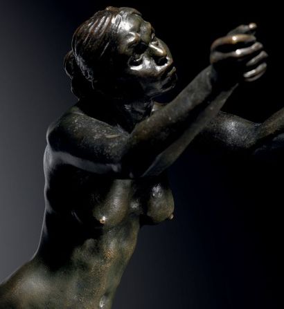 Camille CLAUDEL (1864-1943) L'Implorante Épreuve en bronze patiné Signée, porte le...