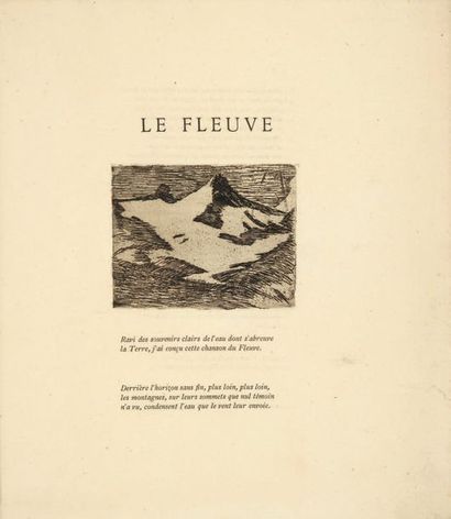 MANET (Édouard). - CROS (Charles). Le Fleuve. Paris, Librairie de L'Eau-forte, 1874....