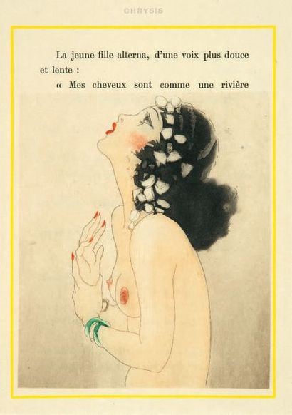 LOUYS (Pierre). Chrysis. Conte. Paris, Louis Icart, 1940. In-4, en feuilles, couverture...
