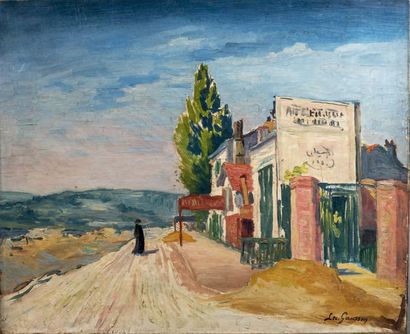 Léo GAUSSON (1860-1944) Paysage méditerranéen
Huile sur toile
Signée en bas à droite
(accidents...