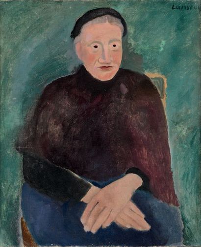 André LANSKOY (1902-1976) Portrait de vieille femme
Poigny, la mère Pluchard (inscriptions...