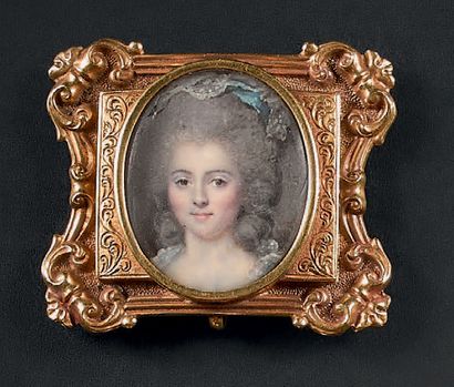 François DUMONT (1751-1831) Portrait de Marie-Henriette Lestorey de Boulongne (1757-1841)...