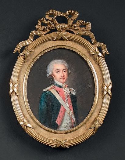 JOSEPH TASSY (ACTIF VERS 1785-1835), ATTRIBUÉ À Portrait d'un officier de Régiment...