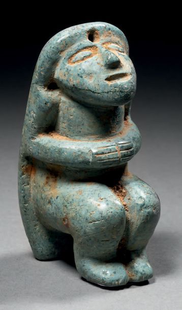 null PERSONNAGE ASSIS
CULTURE NARIÑO, COLOMBIE 800-1500 APRÈS J.-C.
Pierre bleu moucheté
H....