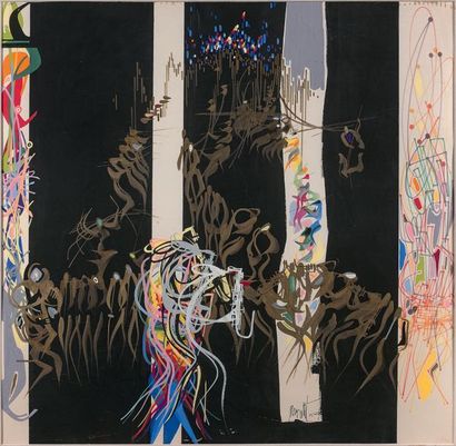 Raymond MORETTI (1931-2005) 
Composition abstraite
Gouache sur papier 
Signée et...