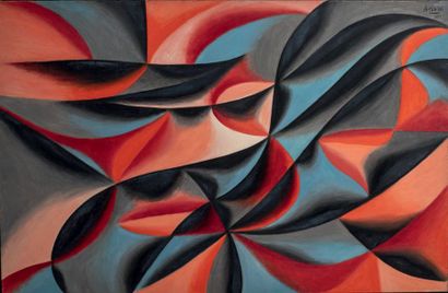 Gottlieb Michael ARAM (1908-1998) 
Composition abstraite
Huile sur toile
Signée et...