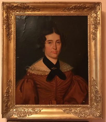 ECOLE FRANCAISE DU XIXème siècle Portrait de Femme de qualité
Huile sur toile