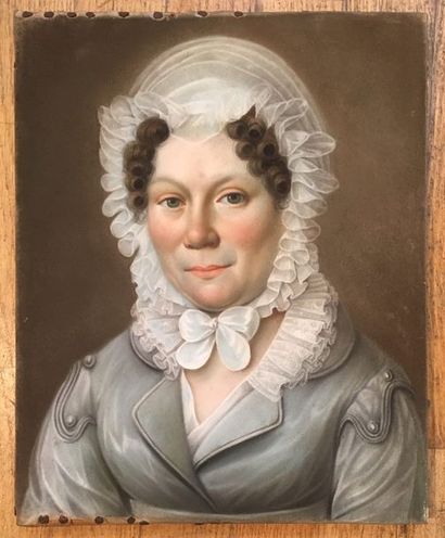 École du début du XIXe siècle Portrait de femme
Pastel 38,5 x 31 cm