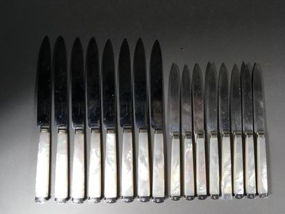 CARDHEILLAC Ensemble de 8 couteaux de table lames métal et huit couteaux à fromages...