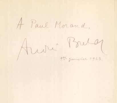 BRETON Andre CLAIR DE TERRE avec un portrait par Picasso. Paris, s.e. 1923; in-4...