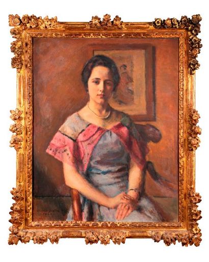 Charles François Prosper GUERIN (1875-1939) Portrait de femme
Huile sur toile, signée...