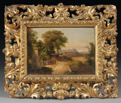 KARL MARKO (BUDAPEST 1822 - MOSCOU 1891) Paysage italien aux environs de Florence,...