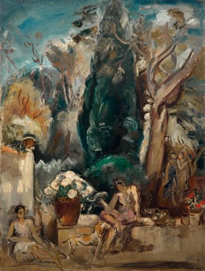 OTHON FRIESZ (1879-1949) Jardins Huile sur toile Signée E. Othon Friesz et datée...