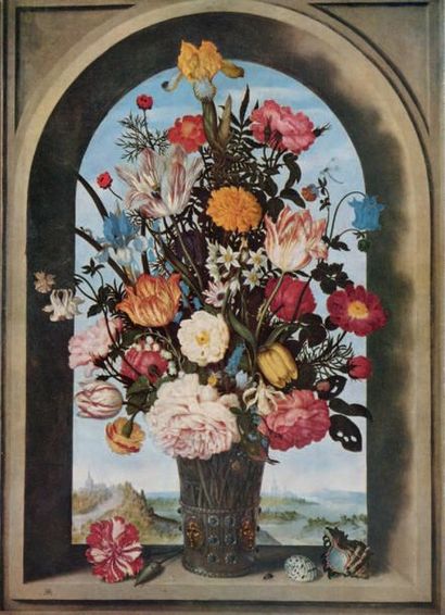 Ambrosius BOSSCHAERT le vieux (Anvers 1573 – La Haye 1621) Fleurs coupées dans un...