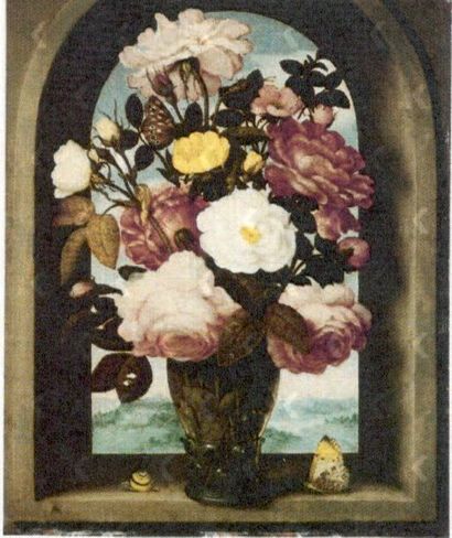 Ambrosius BOSSCHAERT le vieux (Anvers 1573 – La Haye 1621) Fleurs coupées dans un...