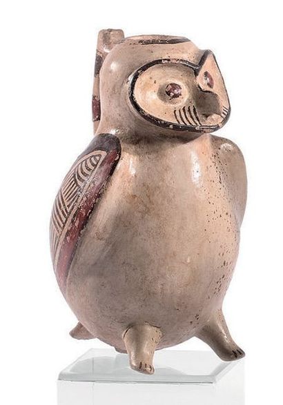 null Vase funéraire en forme de hibou
Culture Coclé, Panama 1000-1500 après J.-C.
Céramique...