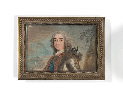 École francaise vers 1760 (d'après NATTIER) 
Portrait présumé du Roi Louis XV en...