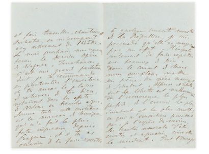 LISZT (Franz) LETTRE AUTOGRAPHE SIGNÉE À HECTOR BERLIOZ, datée 3 janvier 1849, 6...