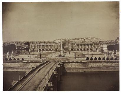 GUSTAVE LE GRAY (1820-1884) Pont et place de la Concorde depuis l'Assemblée Nationale...