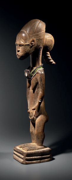 null Statue Baoulé, Côte d'Ivoire
Bois
H. 46,5 cm

Baule figure, Ivory Coast
H.18.3...