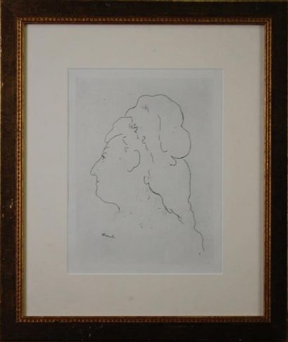 MANET Edouard BERTHE MORISOT
Estampe - 25x19 cm. Signée dans la planche.Extrait des... Gazette Drouot