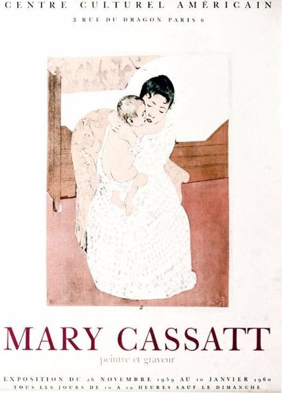 Cassat Mary 20 Mary Cassatt 1959 Mourlot. Aff Entoilée. / Vintage Poster on Linen... Gazette Drouot