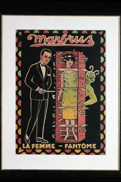 null MARBRUS . "Marbrus La Femme Fantôme".Lithographie en couleurs entoilée. 67 x...