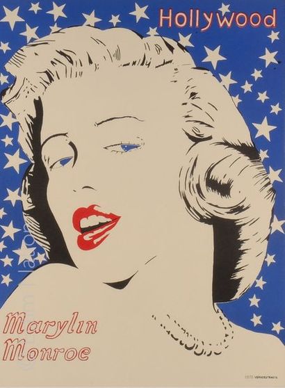Pop Art "Hollywood, Marylin Monroe"
Lithographie en couleurs signée 'VERHOSTRAETE'...