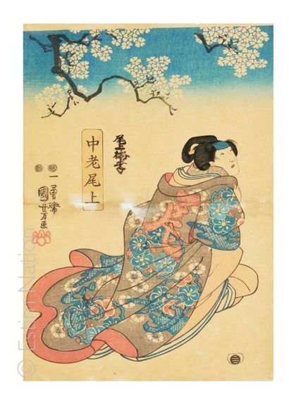 Utagawa Kuniyoshi (1798-1861) 3 gravures sur bois en couleurs
Signées dans la planche,...