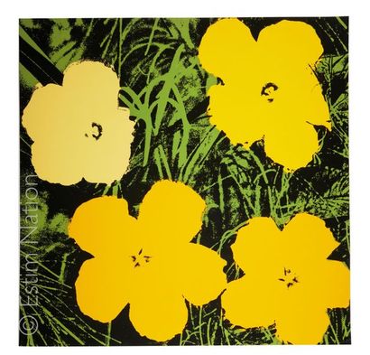 WARHOL D'APRES - FLOWERS NOIR ET JAUNE D'après Andy WARHOL (1928-1987)

Flowers 
Sérigraphie...