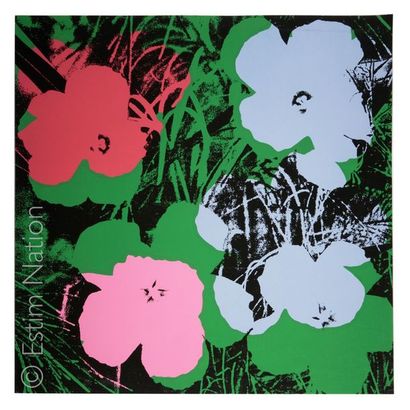 WARHOL D'APRES - FLOWERS NOIR ET ROSE D'après Andy WARHOL (1928-1987)

Flowers 
Sérigraphie...