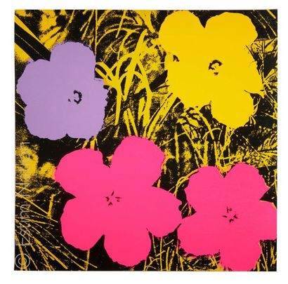 WARHOL D'APRES - NOIR ET ROSE D'après Andy WARHOL (1928-1987)

Flowers 
Sérigraphie...